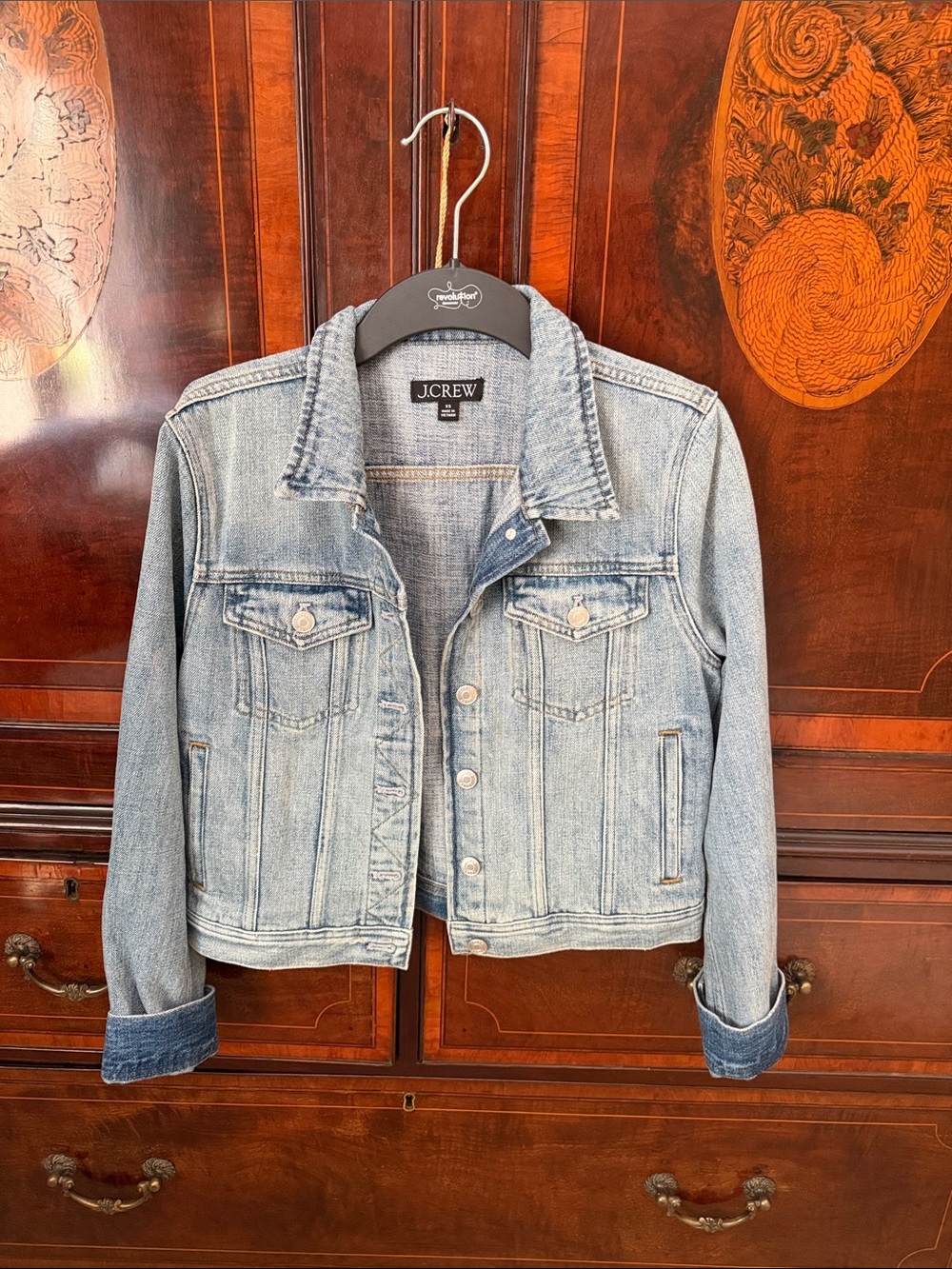 J. Crew Medium Wash Denim Jacket - Blue